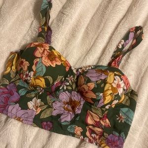Flowers bustier top